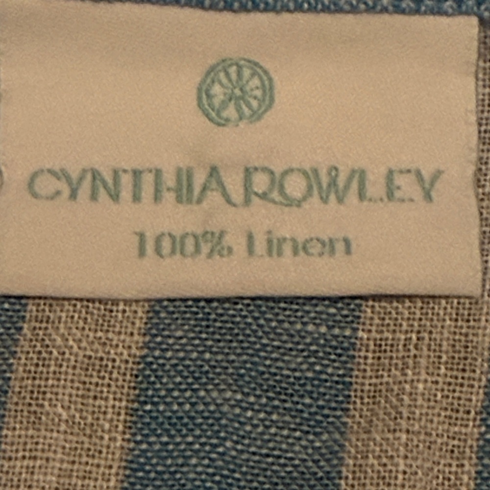 Cynthia Rowley Light Blue and White Striped Linen Button Down Shirt - Picture 2 of 7
